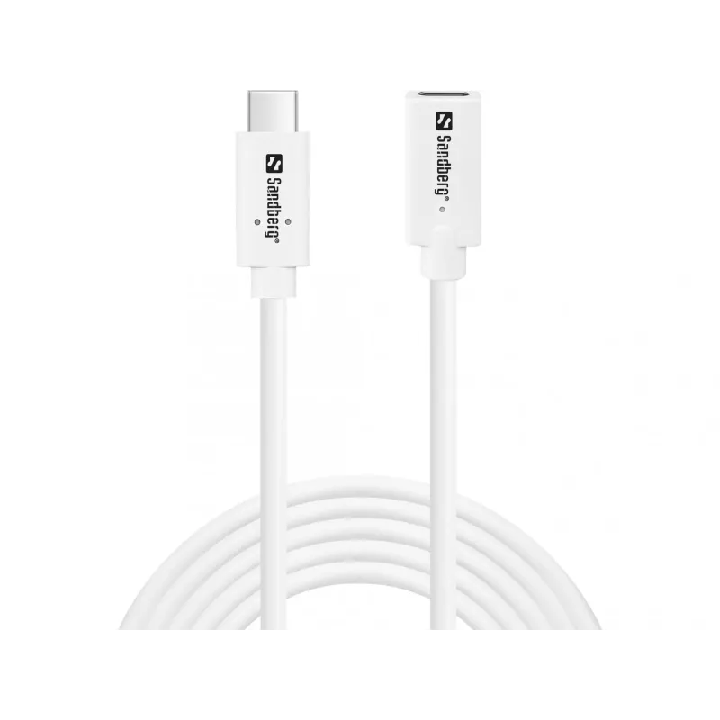 Sandberg USB-C į USB-C laidas 2 m 100 W USB 3.2 Gen 2, baltas
