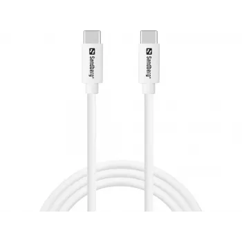 Sandberg USB-C USB-C 65W 1M SAVER, 1 m, USB C, USB C, USB 2.0, balta