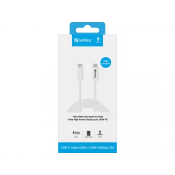 Laidas Sandberg USB-C>C USB4 240W 40Gbps 2M