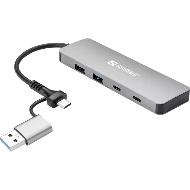 Sandberg USB-C/A į 2xUSB-A+2xUSB-C šakotuvas
