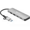 Sandberg USB-C/A į 2xUSB-A+2xUSB-C šakotuvas