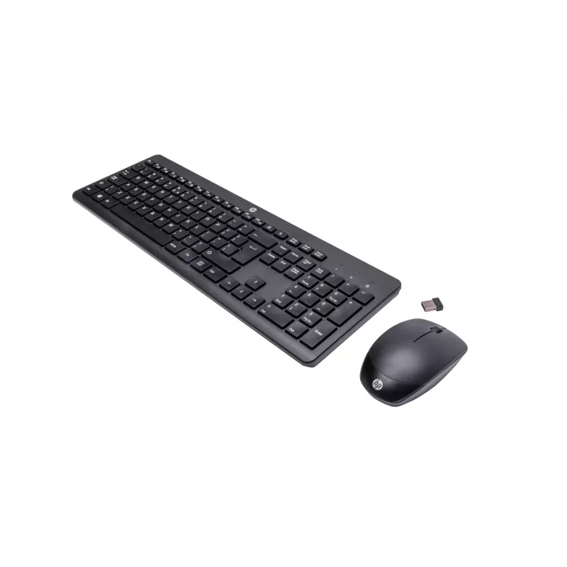 Belaidės pelės ir klaviatūros rinkinys HP 230 pilno dydžio juodos spalvos