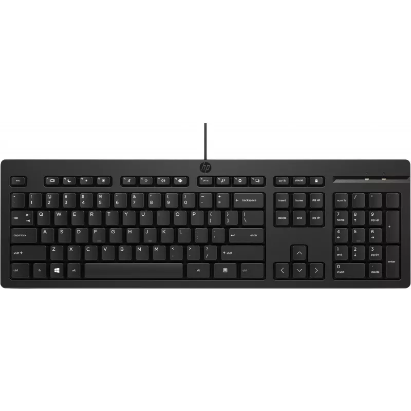 Klaviatūra HP 125 USB WD KBD Bulk 12 Viso dydžio Laidinė QWERTY