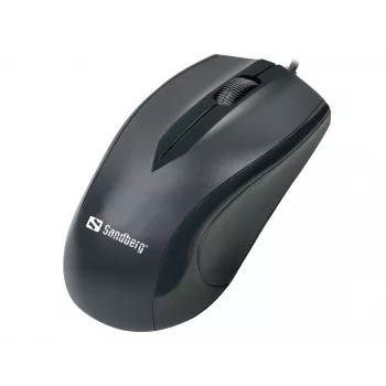 „Sandberg“ USB pelė, dešiniarankiams, optinė, USB Type-A, 1200 DPI, juoda