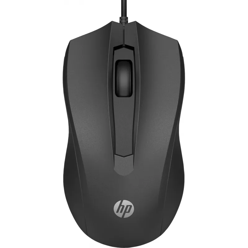 HP laidinė pelė 100, abiem rankoms tinkama, optinė, USB Type-A, 1600 DPI, juoda