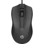 HP laidinė pelė 100, abiem rankoms tinkama, optinė, USB Type-A, 1600 DPI, juoda