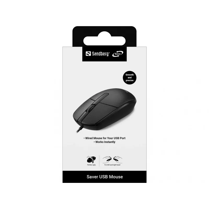 Pelė Sandberg Saver USB abiem rankoms tinkama USB Type-A