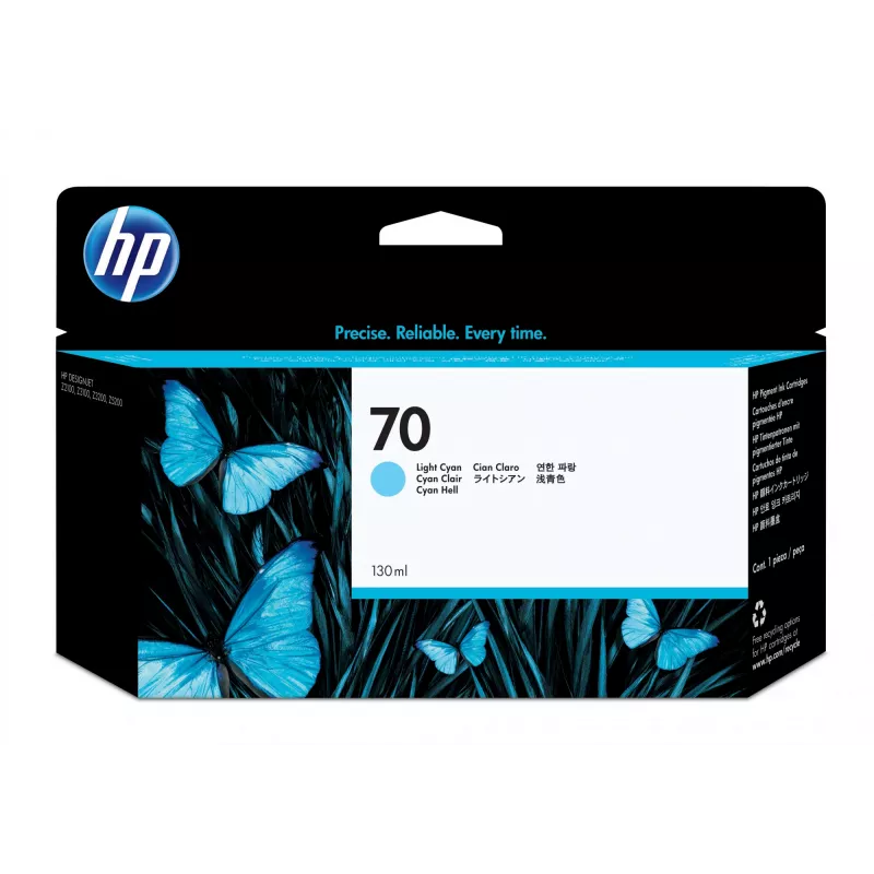 Kasetė HP 70 Šviesiai Žydra C9390A 130 ml