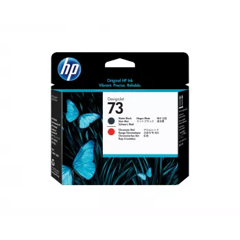 HP 73 matinė juoda ir chromatinė raudona DesignJet spausdinimo galvutė, HP Designjet Z3200 spausdintuvų serijai, terminis rašalinis spausdinimas, juoda, 28 mm, 143 mm, 132 mm