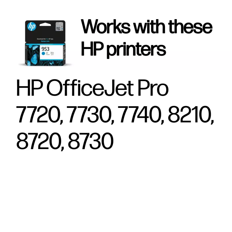 HP 953 žydra kasetė 630 puslapių