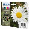 Epson „Daisy“ 4 spalvų daugiafunkcinė pakuotė 18 „Claria Home“ rašalas, juodas, žydras, purpurinis, geltonas, 5,2 ml, 3,3 ml, 1 vnt., 175 puslapiai, daugiafunkcinė pakuotė