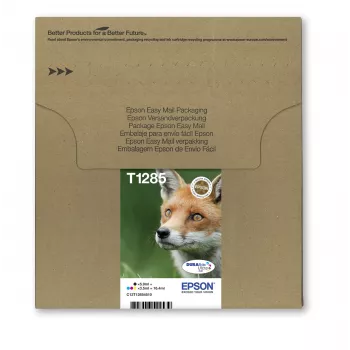 Rašaliniai daugkartiniai kasetės rinkiniai Epson Fox T128 EasyMail — 4 spalvos (juoda 5,9 ml; žydra/purpurinė/geltona 3,5 ml)