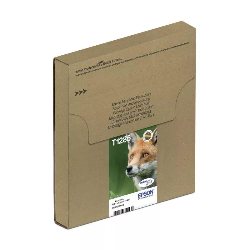 Rašaliniai daugkartiniai kasetės rinkiniai Epson Fox T128 EasyMail — 4 spalvos (juoda 5,9 ml; žydra/purpurinė/geltona 3,5 ml)