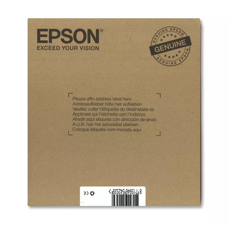 Rašaliniai daugkartiniai kasetės rinkiniai Epson Fox T128 EasyMail — 4 spalvos (juoda 5,9 ml; žydra/purpurinė/geltona 3,5 ml)