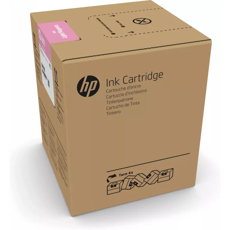 HP 882 5 litrų šviesiai purpurinis latekso rašalo kasetė, HP Latex R2000 spausdintuvas, HP Latex R2000 Plus spausdintuvas, terminis rašalinis, purpurinė, Jungtinės Valstijos, Singapūras, 190,5 mm, 189 mm