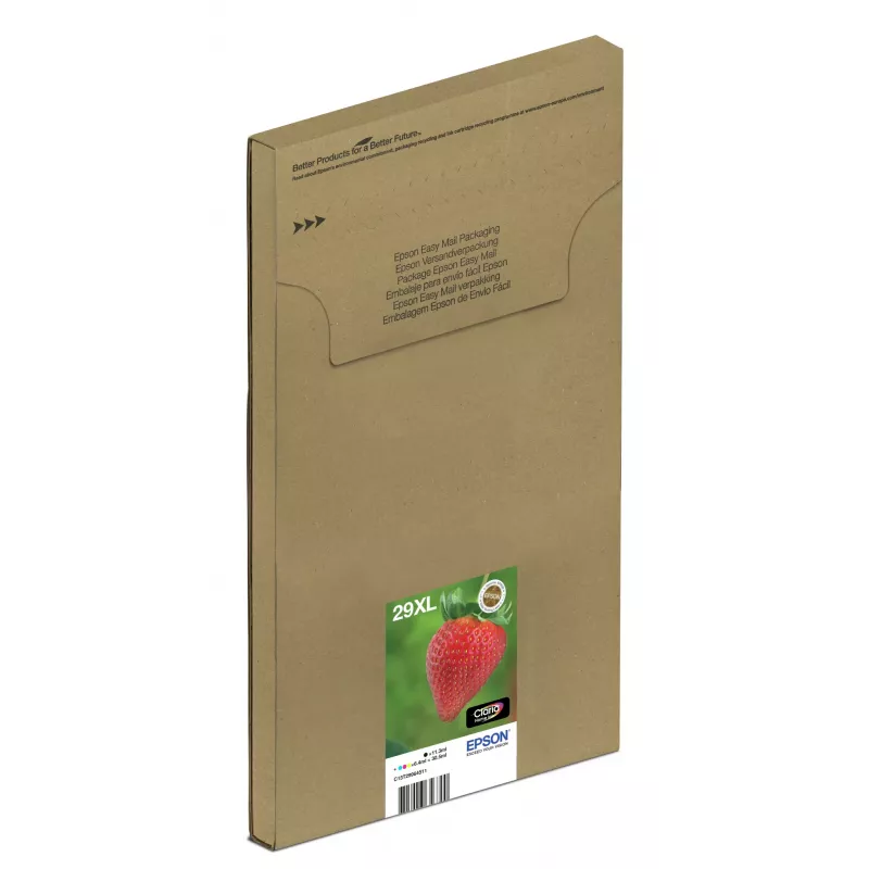 Epson Strawberry daugiapakas 4 spalvų 29XL EasyMail, didelės talpos (XL), juoda, žydra, purpurinė, geltona, 11,3 ml, 6,4 ml, 1 vnt., kelių pakuotė