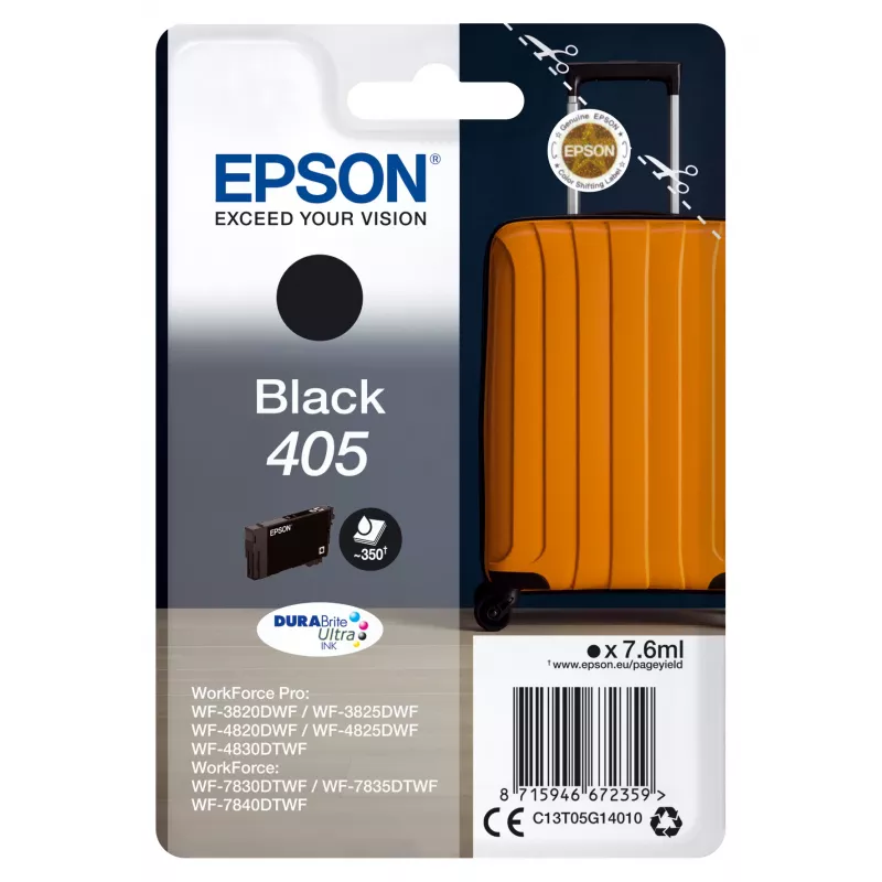 Epson 405 rašalo kasetė 1 vnt. Originali standartinės išeigos juoda