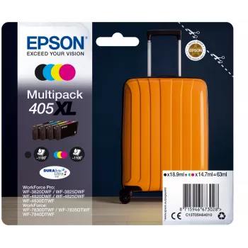 Epson 405XL rašalo kasetė 1 vnt. Originali didelės talpos (XL) juoda, žalsvai mėlyna, rausvai raudona, geltona