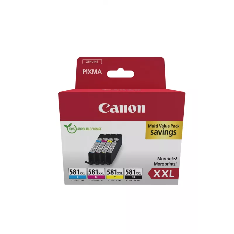 “Canon 1998C006” rašalo kasetė 4 vnt. Originali Juoda, Žydra, Purpurinė, Geltona