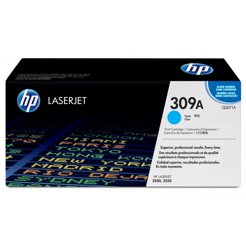 HP 309A Žydra Originali LaserJet tonerio kasetė 1 vnt.