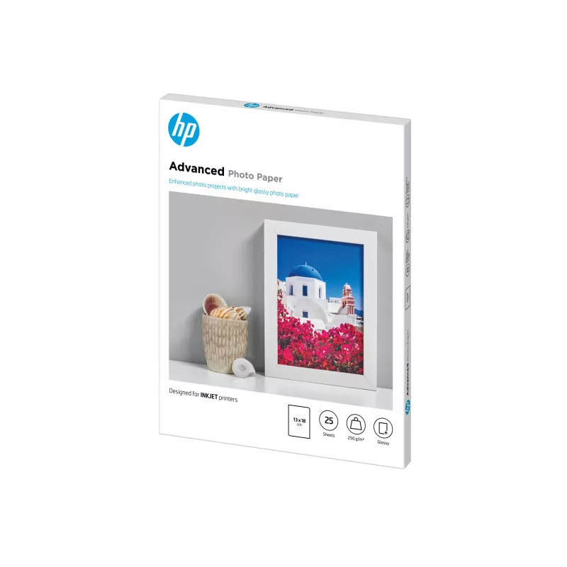 “HP Advanced” blizgus fotopopierius, 250 g/m², 13 x 18 cm (127 x 178 mm), 25 lapai