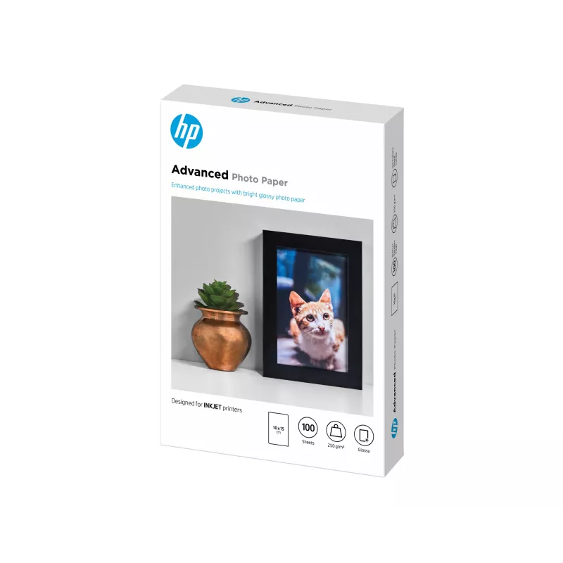 HP Advanced Photo Paper Glossy 250 g/m² 10 x 15 cm (101 x 152 mm) 100 lapų