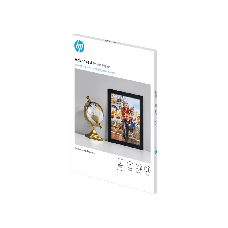 HP pažangus fotopopierius, blizgus, 250 g/m², A4 (210 x 297 mm), 25 lapai