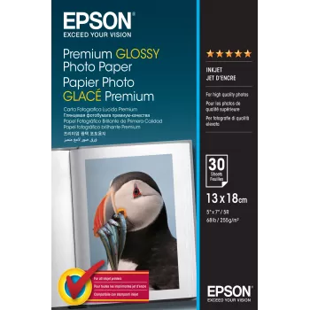 Epson Premium Glossy Photo Paper - 13x18cm - 30 lapų