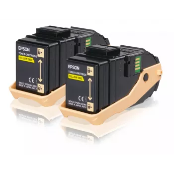 Epson dviguba talpyklė, tonerio kasetė, geltona 7,5k x2, 7500 puslapių, geltona, 1 vnt.