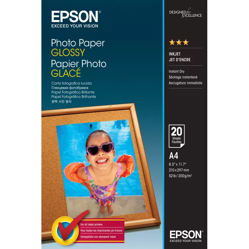 Blizgus fotopopierius Epson C13S042538 A4 20 lapų