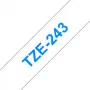 Brother TZE-243 etikečių gamybos juosta Mėlyna ant baltos