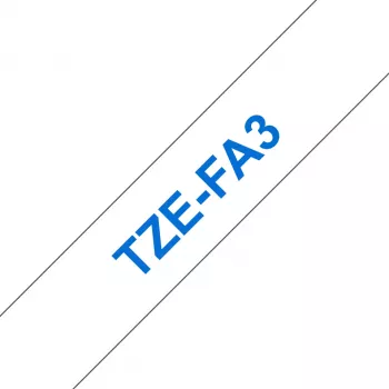 Brother TZE-FA3 ženklinimo juostelė Mėlyna ant balto