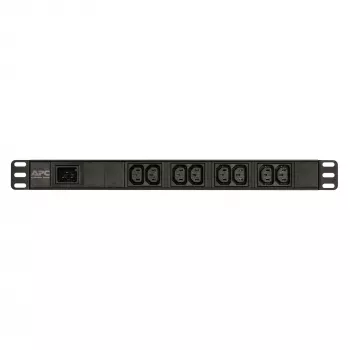 APC Easy Rack PDU, Basic, 1U, 1 fazė, 3.7kW, 230V, 16A, 8 x C13 lizdai, IEC60320 C20 įvadas