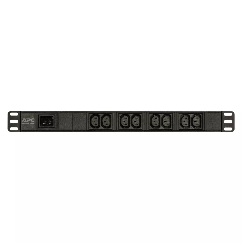 APC Easy Rack PDU, Basic, 1U, 1 fazė, 3.7kW, 230V, 16A, 8 x C13 lizdai, IEC60320 C20 įvadas