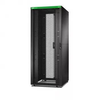 APC Easy Rack, 42U, juoda, su stogu, ratukais, kojelėmis, 4 laikikliais ir šoninėmis plokštėmis, be dugno, 1991H x 800W x 800D mm