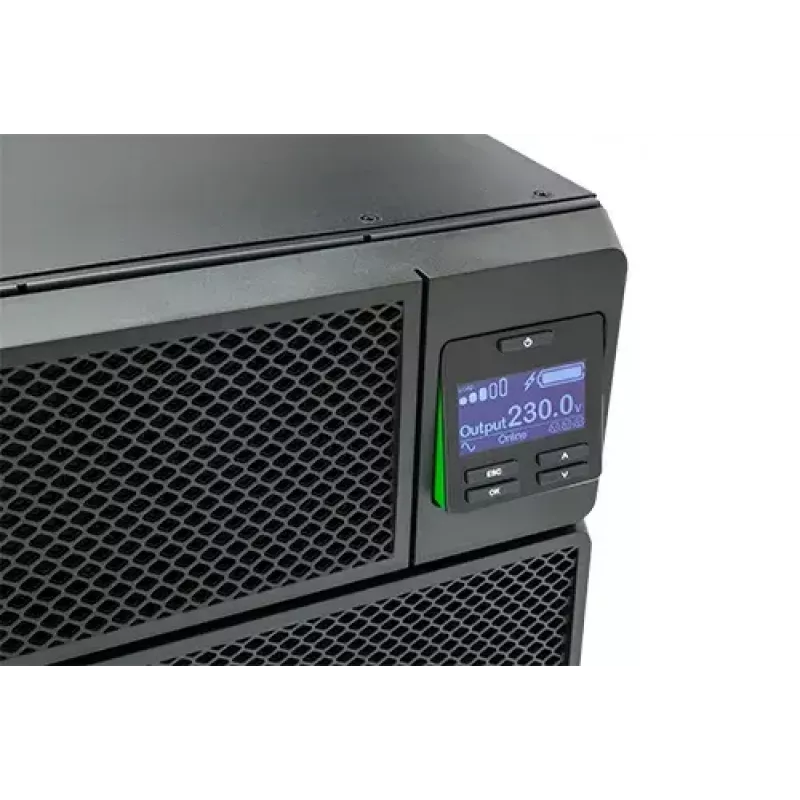 APC Smart-UPS On-Line SRT8KRMXLI - 8kW/VA, 6x C13 + 4x C19 + kietasis 1 fazės išėjimas, montuojamas į stelažą, įmontuota NMC