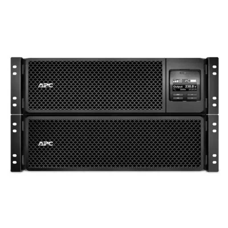 APC Smart-UPS On-Line SRT8KRMXLI - 8kW/VA, 6x C13 + 4x C19 + kietasis 1 fazės išėjimas, montuojamas į stelažą, įmontuota NMC