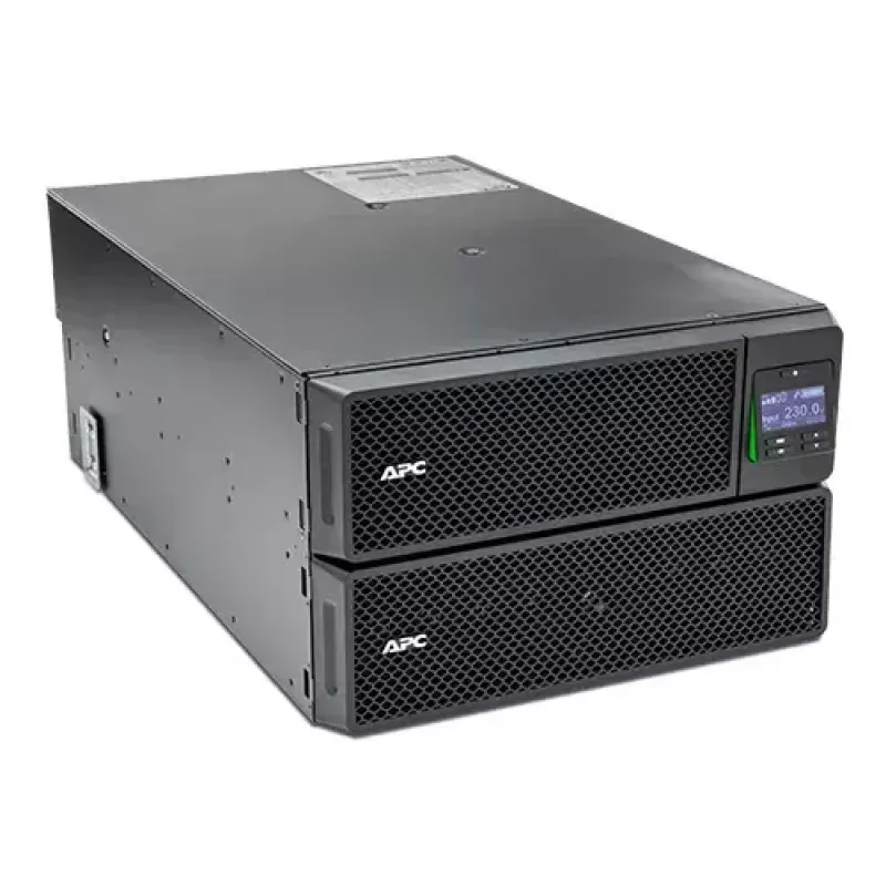 APC Smart-UPS On-Line SRT8KRMXLI - 8kW/VA, 6x C13 + 4x C19 + kietasis 1 fazės išėjimas, montuojamas į stelažą, įmontuota NMC
