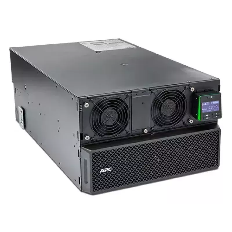 APC Smart-UPS On-Line SRT8KRMXLI - 8kW/VA, 6x C13 + 4x C19 + kietasis 1 fazės išėjimas, montuojamas į stelažą, įmontuota NMC