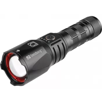 Sandberg Survivor Torch Powerbank 5000, Rankinis žibintuvėlis, Juoda, Aliuminis, IPX4, -30 - 40 °C, FCC, RoHS, UKCA, CE