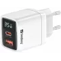 Įkroviklis Sandberg 2in1 1xUSB-C 1xUSB 35W Vidaus Kintamosios Srovės Universalus