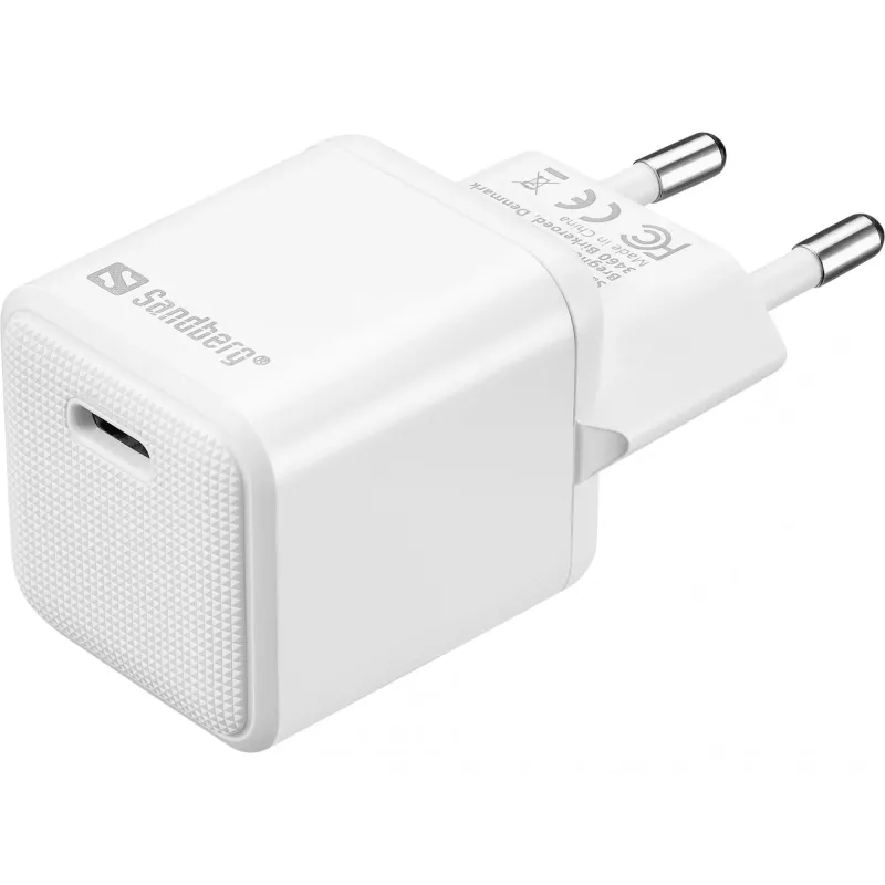 Sandberg USB-C kroviklis PD20W SAVER, patalpų, kintamoji srovė, 12 V, 3 A, balta