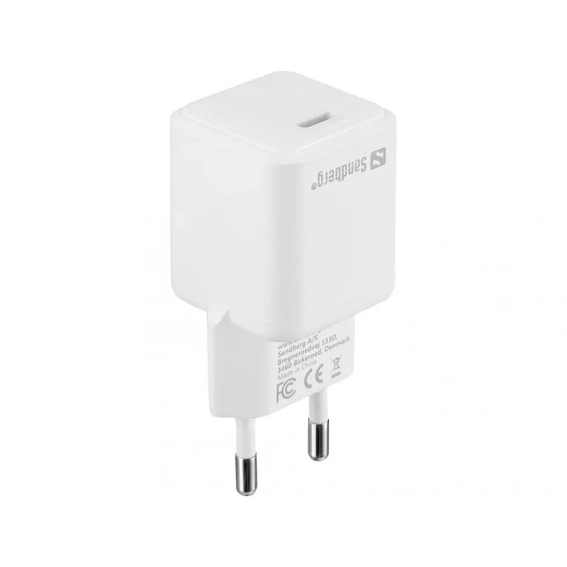 Sandberg USB-C kroviklis PD20W SAVER, patalpų, kintamoji srovė, 12 V, 3 A, balta