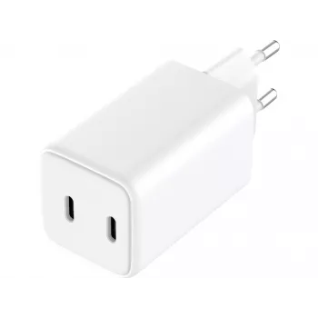 Sandberg AC Charger Dual USB-C PD65W EU, vidaus, kintamoji srovė, 20 V, 3,25 A, balta