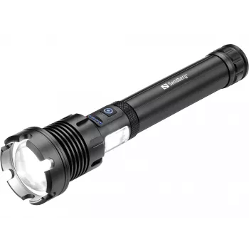 Sandberg Survivor 7in1 Torch Powerbank 10000, rankinis žibintuvėlis, Juoda, Aliuminis, LED, 2 lempos, 500 lm