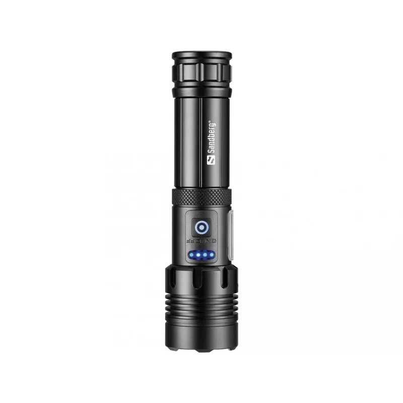 Sandberg Survivor 7in1 Torch Powerbank 5000, Rankinis žibintuvėlis, Juoda, Aliuminis, LED, 2 lemputė(s), 200 lm