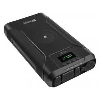 Sandberg Survivor Powerbank 7in1 76800, 76800 mAh, ličio jonų (Li-Ion), belaidis įkrovimas, 3.6 V, juoda