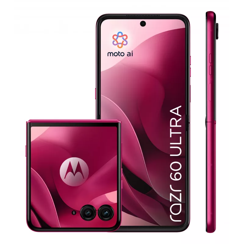 Motorola razr 60 ultra 17,7 cm (6,96 colio) dviejų SIM kortelių „Android 15“ 5G USB Type-C 16 GB 512 GB 4700 mAh rožinė
