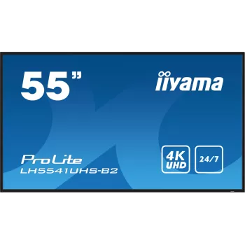 „iiyama LH5541UHS-B2“ reklaminis ekranas kiosko dizainas 138,7 cm (54,6 col.) LCD 500 cd/m² 4K Ultra HD juodas su integruotu procesoriumi 24/7