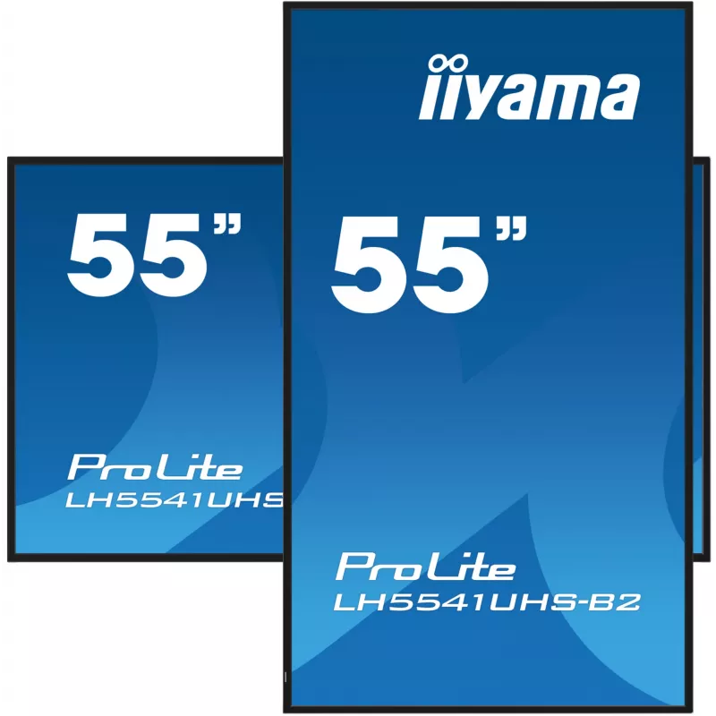„iiyama LH5541UHS-B2“ reklaminis ekranas kiosko dizainas 138,7 cm (54,6 col.) LCD 500 cd/m² 4K Ultra HD juodas su integruotu procesoriumi 24/7